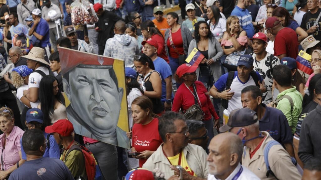 Dueling political factions demonstrate in Venezuela’s capital as presidential election race heats up