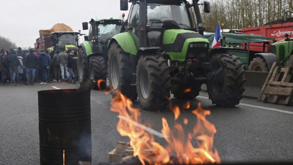 Farmers block roads across France to protest low wages and countless regulations