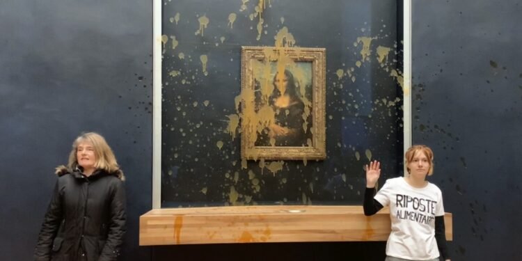 See the moment climate activists throw soup at the ‘Mona Lisa’ in Paris