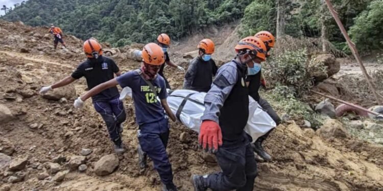 54 people are confirmed dead in a landslide that buried a gold-mining village in south Philippines