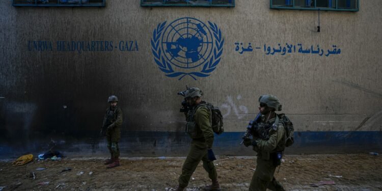 Israel unveils tunnels underneath Gaza City headquarters of UN agency for Palestinian refugees