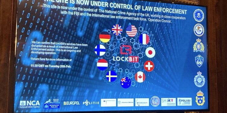 Ransomware group LockBit is disrupted by a global police operation that includes 2 arrests