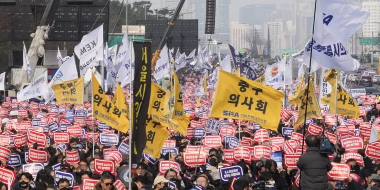 South Korean doctors hold massive anti-government rally over medical school recruitment plan