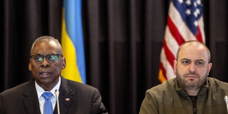 US defense chief vows continued aid to Ukraine, even as Congress is stalled on funding bill