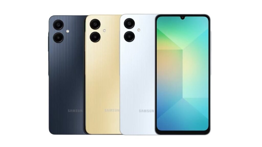 Samsung Galaxy A06 5G, F06 5G, and M06 5G models listed on Bluetooth