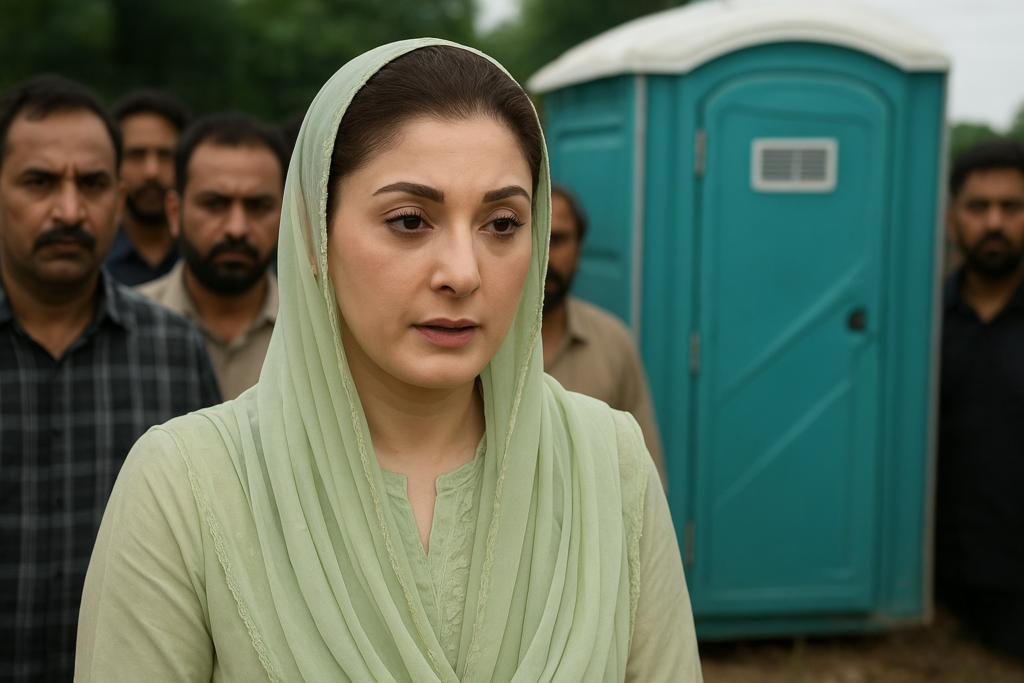 CM Maryam Nawaz Under Fire for Sharing Old Photo of Portable Toilet for Flood Victims