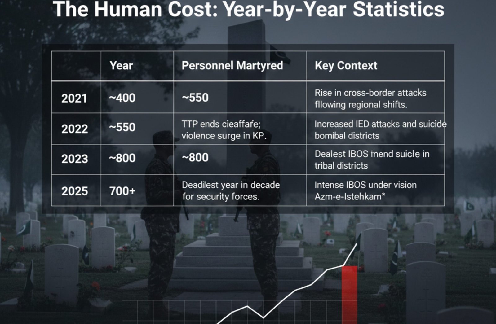 The Human Cost Year-by-Year Statistics