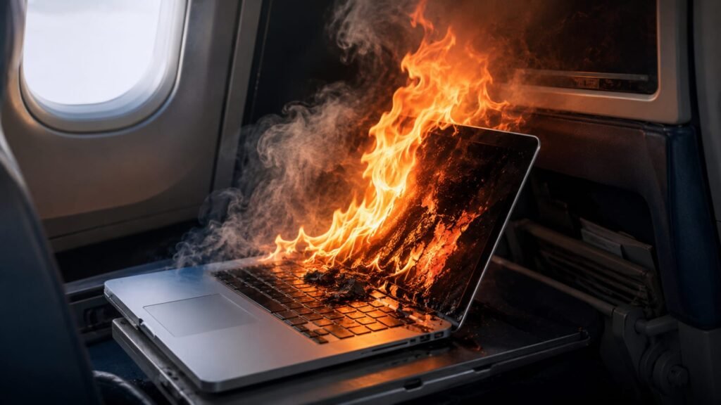 Laptop fire on American Flight burn passagers mid air