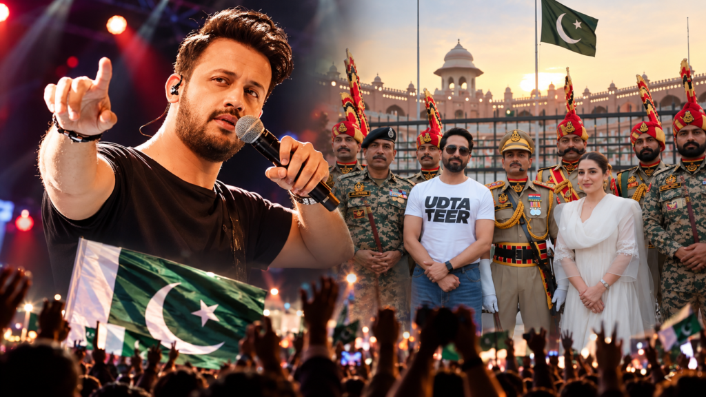 Atif Aslam drowns out Bollywood stars at Wagah border during anti-Pakistan film promotion